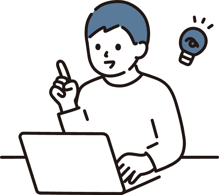 シンプルでわかりやすい男性の画像