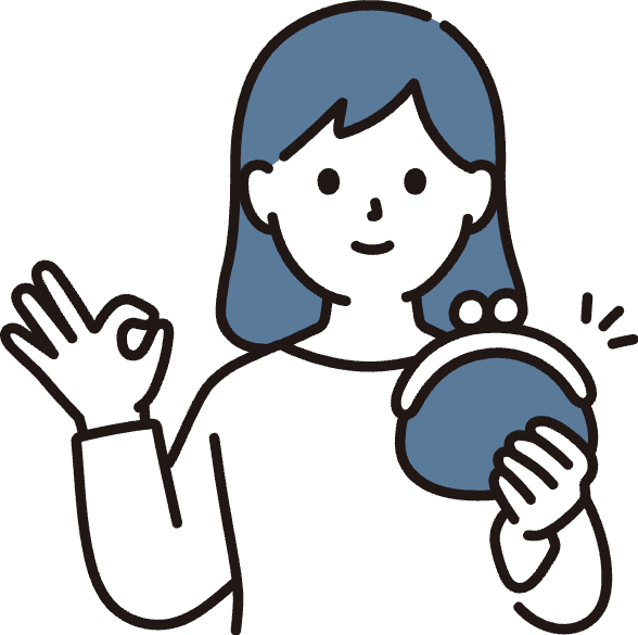 節約する女性の画像