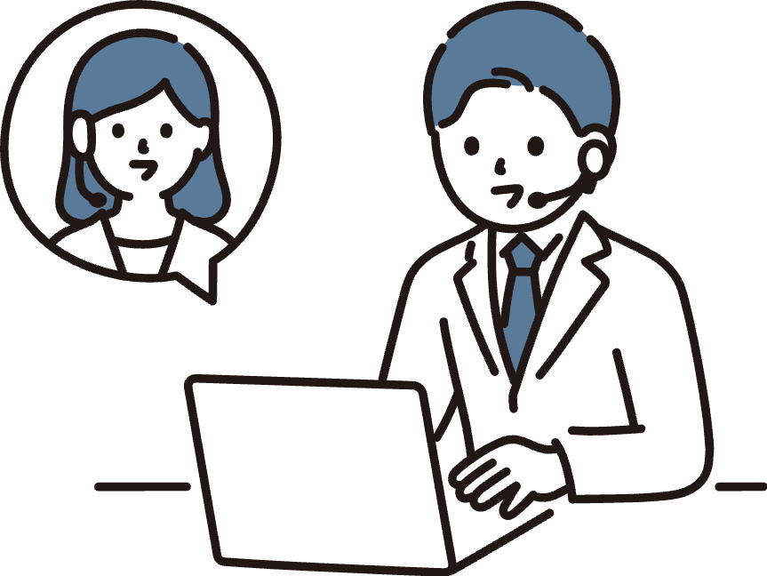 サポートする男性の画像